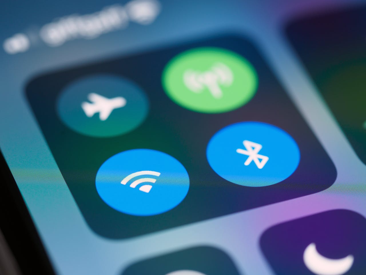 The Art of Drawing Readers In: Your attractive post title goes here A close-up image showing smartphone control panel with various icons like WiFi and Bluetooth.